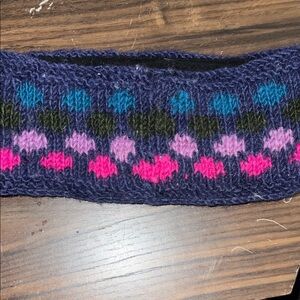 Colorful Knit  Winter Sweater/ Fleece Headband by Rising Tide FAIR